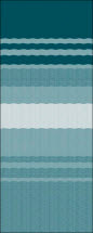 A RV awning fabric color swatch showing an example of "Teal Dune Stripe"